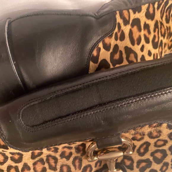 Browns couture black leather and leopard tall riding boot size 6 - Picture 7 of 8